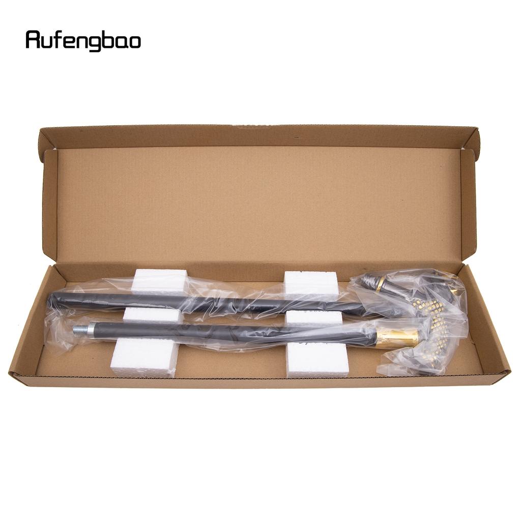 Золотисто-черная голова носорога, модная трость, декоративная трость, косплей, винтажная вечеринка, модная трость, посох 91 см