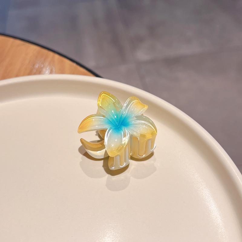 Plumeria Candy Color Fairy Hair Clip - Elegant Shark Clip Accessory