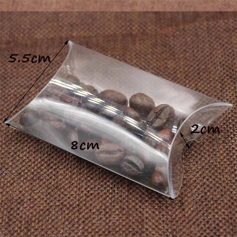 10 шт. прозрачная ПВХ-подушка подарочная коробка для конфет свадебный подарок невеста упаковка и коробка для демонстрации конфет праздничные атрибуты сувенирная коробка