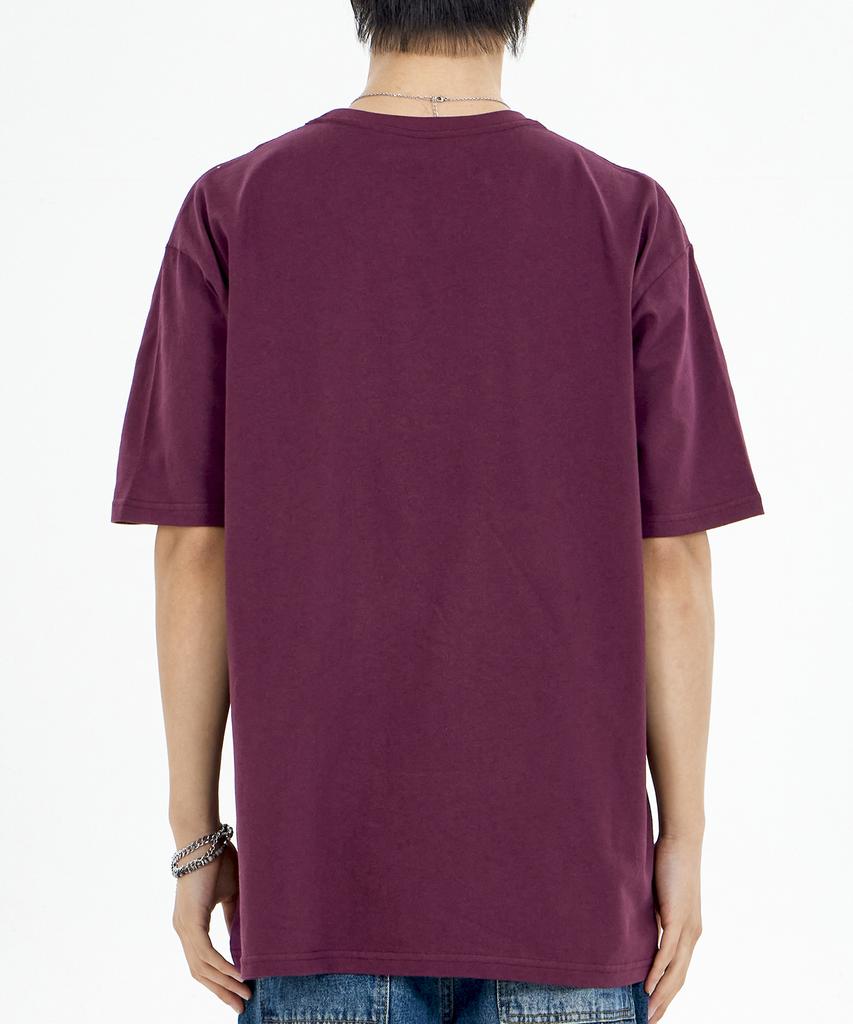 BY.L Monster Skeleton Short Sleeve T-Shirt Wine