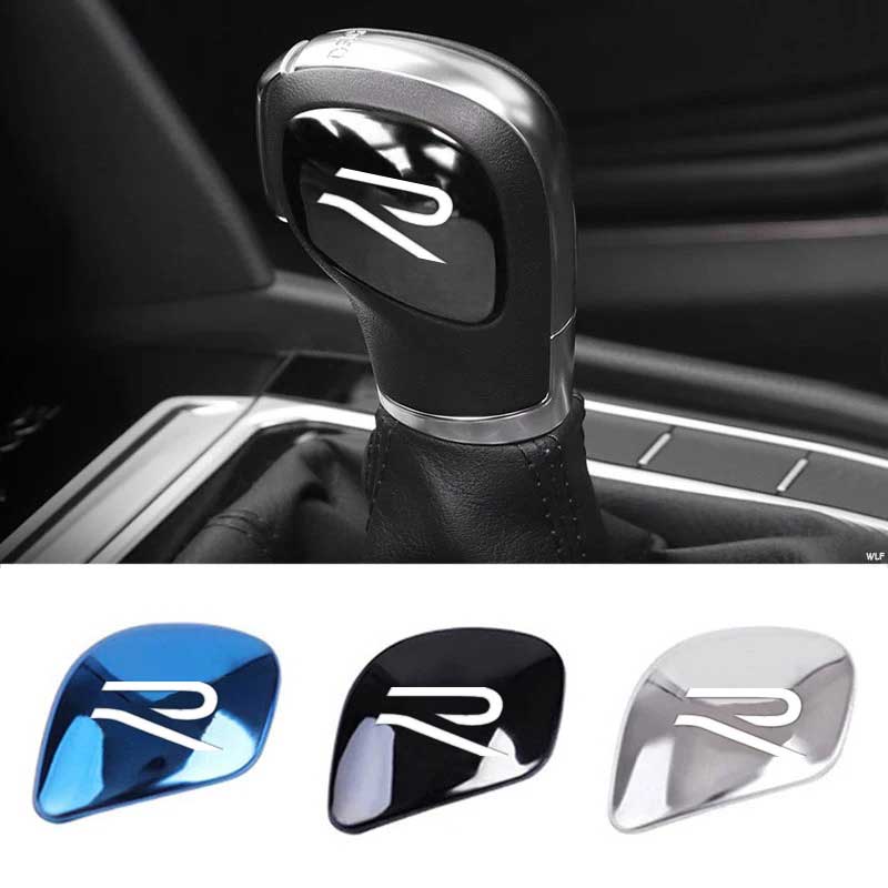 1 Pair Car Gear Shift Knob Head Emblem Sticker for Volkswagen VW Rline GTI Polo CC Golf Bora Tiguan Passat Scirocco Accessories ol.056