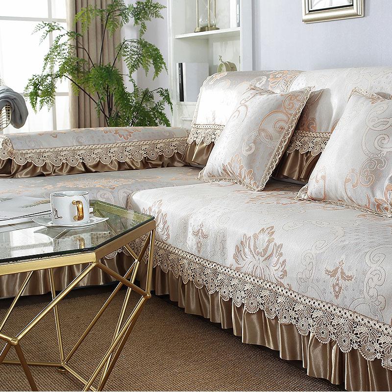 Летняя подушка для дивана, летний охлаждающий коврик, летний ледяной шелк, нескользящая простая ткань, летний коврик, подушка, полностью завернутый чехол