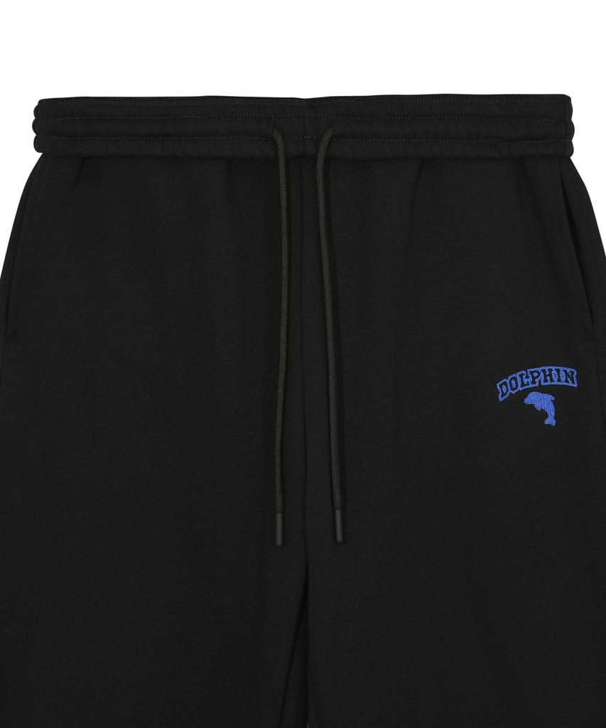 DOLPHIN WAVE APPAREL Черные брюки-джоггеры с вышивкой-цепочкой и флисовой подкладкой