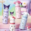 Термокружка Sanrio 400 мл из нержавеющей стали Мультяшные стаканы с трубочкой и веревкой Hello Kitty My Melody Портативная детская бутылка для воды