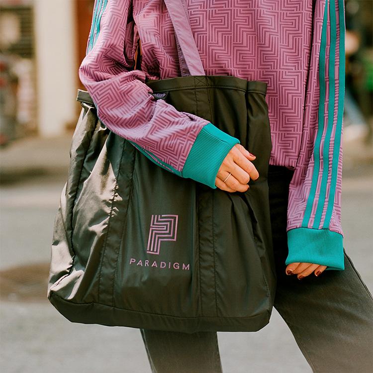 Adidas Originals Trefoil PARADIGM Collaboration Polyester Shoulder Bag Men's Black HB8555