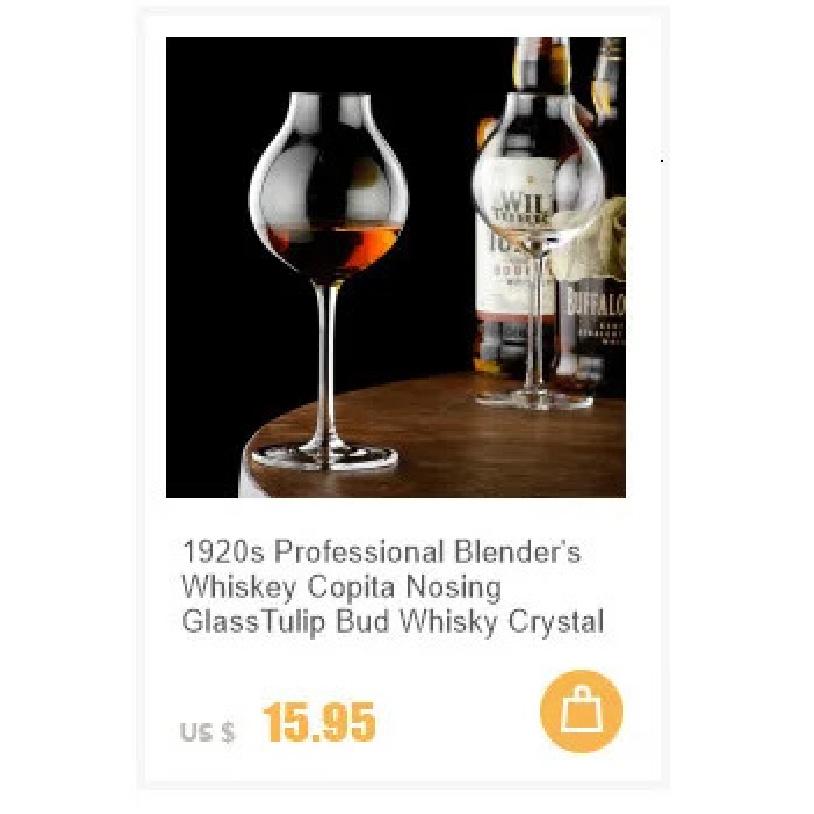 1920s Professional Blender's Whiskey Copita Nosing GlassTulip Bud Whisky Crystal XO Chivas Regal Goblet Cup Wine Tasting Glasses