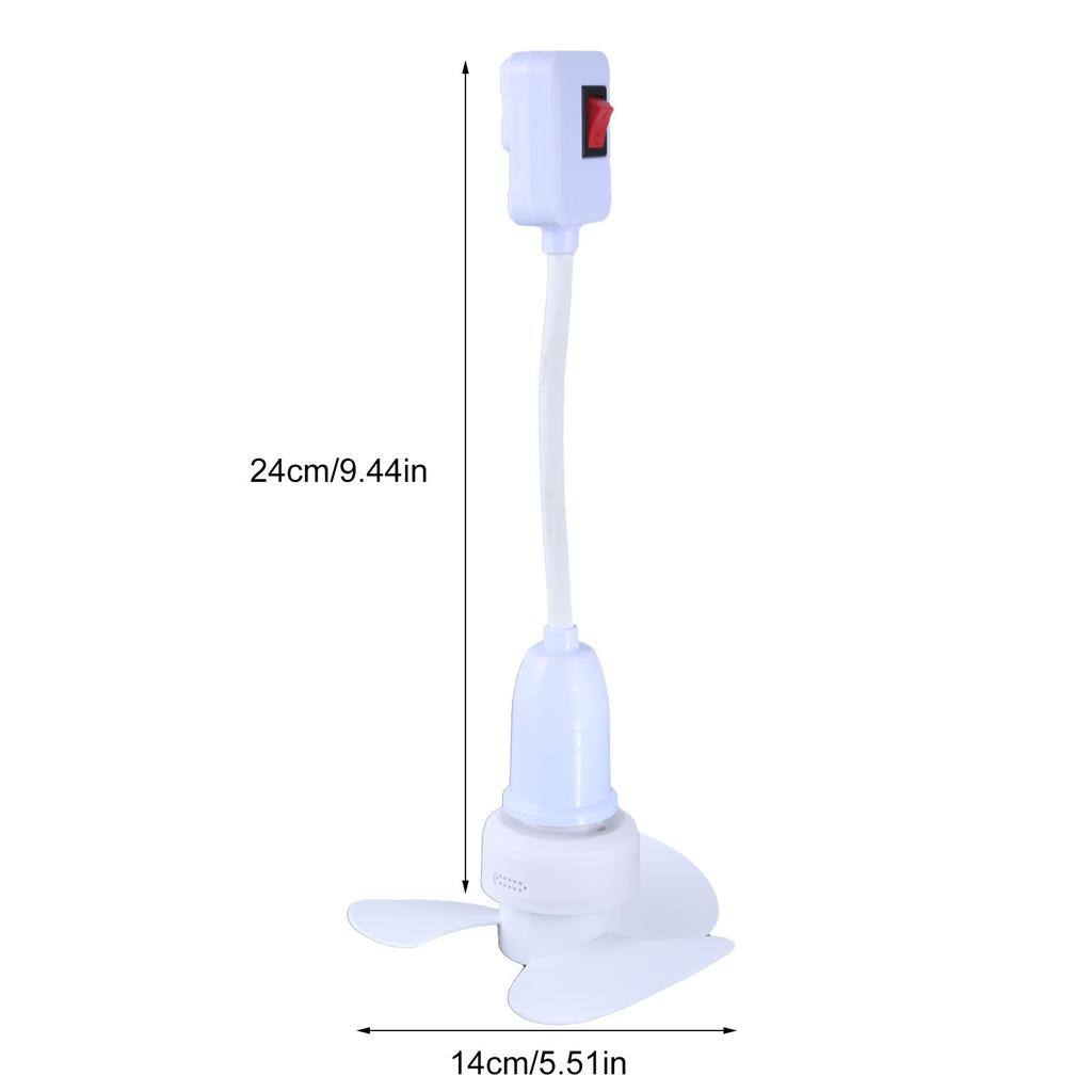 E27 LED Bulb Fan AC85-265V 5W Angle Adjustable Led Light Bulb Fan with On/Offs Switches For Home Cooling Light Fan