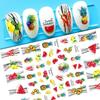 Nail Art Water Transfer Nail Art Фруктовое мороженое Летняя наклейка Торт Маникюр Наклейка Мода