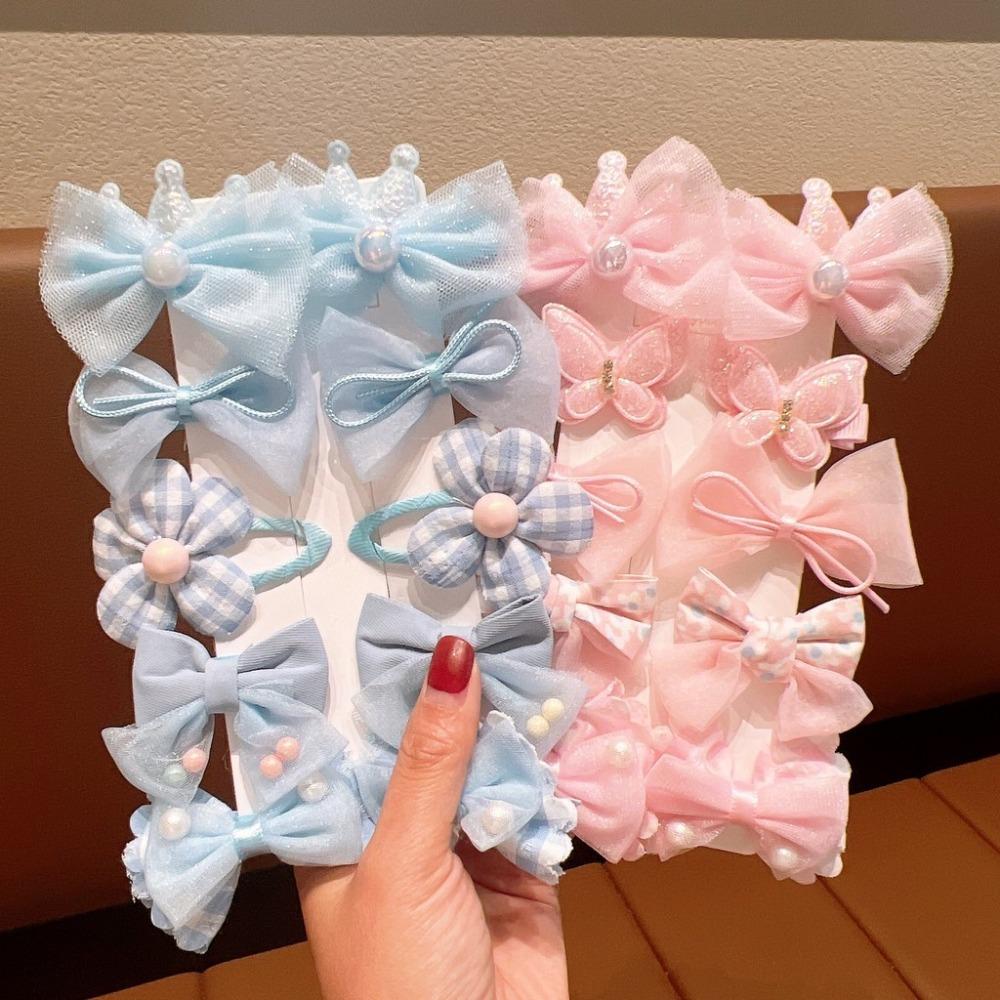 10pcs/set Sweet Hair Clip Lace Bow Headwear New Hair Accessories for Girls