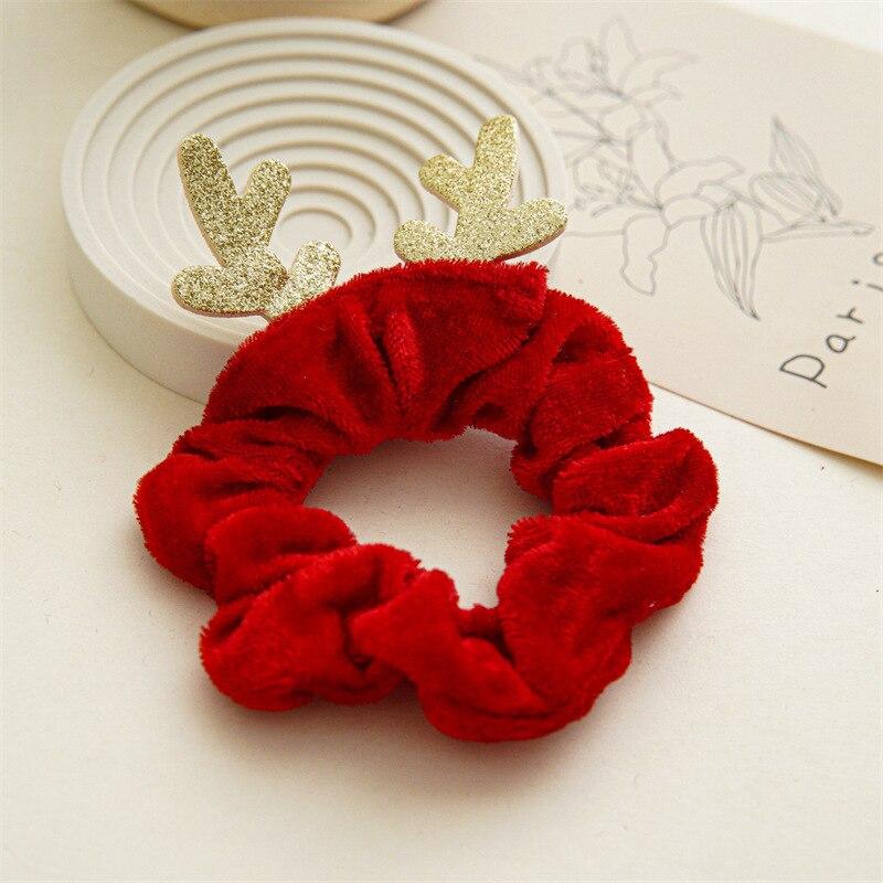 Рождественские милые плюшевые тканевые веревки для волос, модные эластичные резинки для волос, резинки для волос, повязка на голову, кольца для волос, женские аксессуары для волос