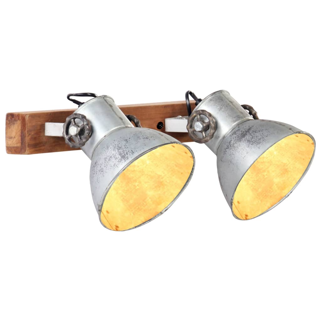 Wall Lamp Industrial Style Silver 45 x 25 cm E27