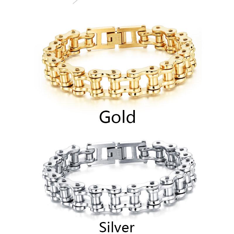 SCIONE Браслет Мужской браслет Рок Персонализированная мотоциклетная цепь Велосипедный браслет