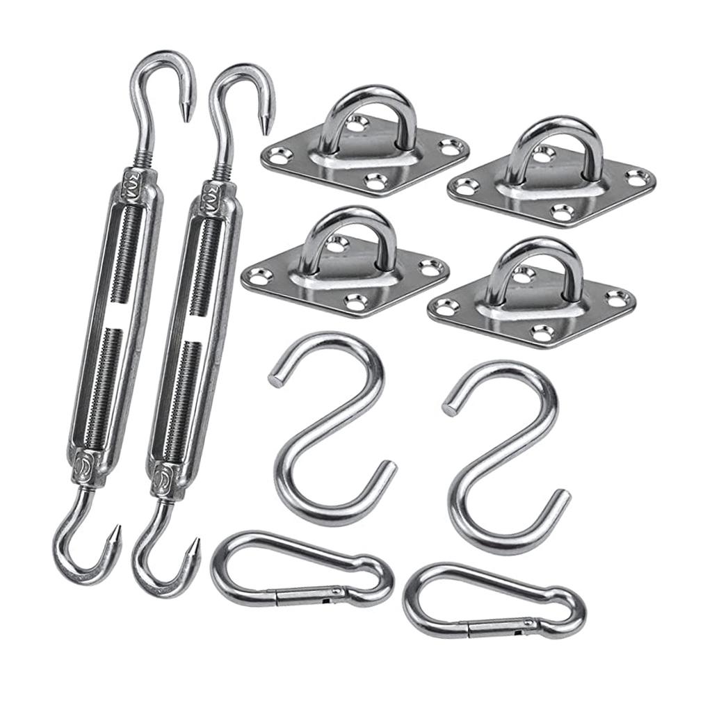 Shade Sail Hardware Kit 304 Stainless Steel S Hook M6 Fastener Set for Awning Sunshade