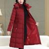 Женские куртки больших размеров XL-5XL для женщин среднего возраста, зимние длинные парки с капюшоном, толстые, теплые, элегантные