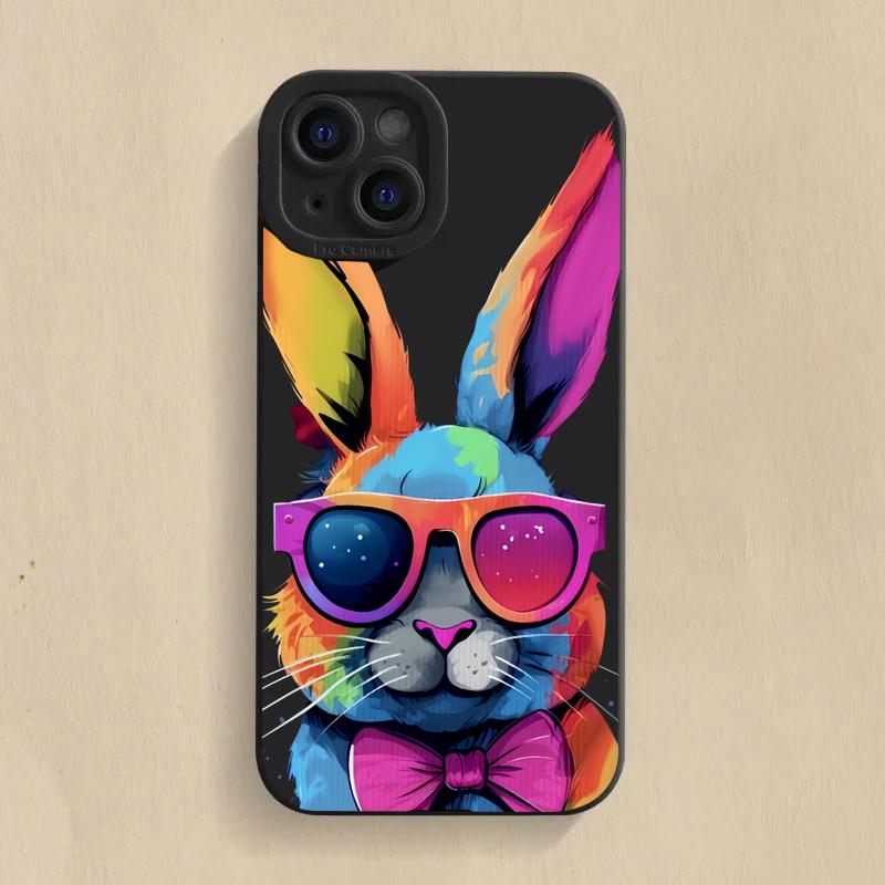 Cute Colorful Rabbit Silicone Phone Case For Redmi Note 13 12 11 Pro Plus 13 12S 11S 11 10S 10 Redmi 12 4G 13C Soft Cover