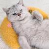 U-образная подушка для питомца Подушка для поддержки шеи кошки Мягкая пушистая успокаивающая подушка для кошек с милыми узорами Подушка-пончик для объятий для кошек и маленьких собак