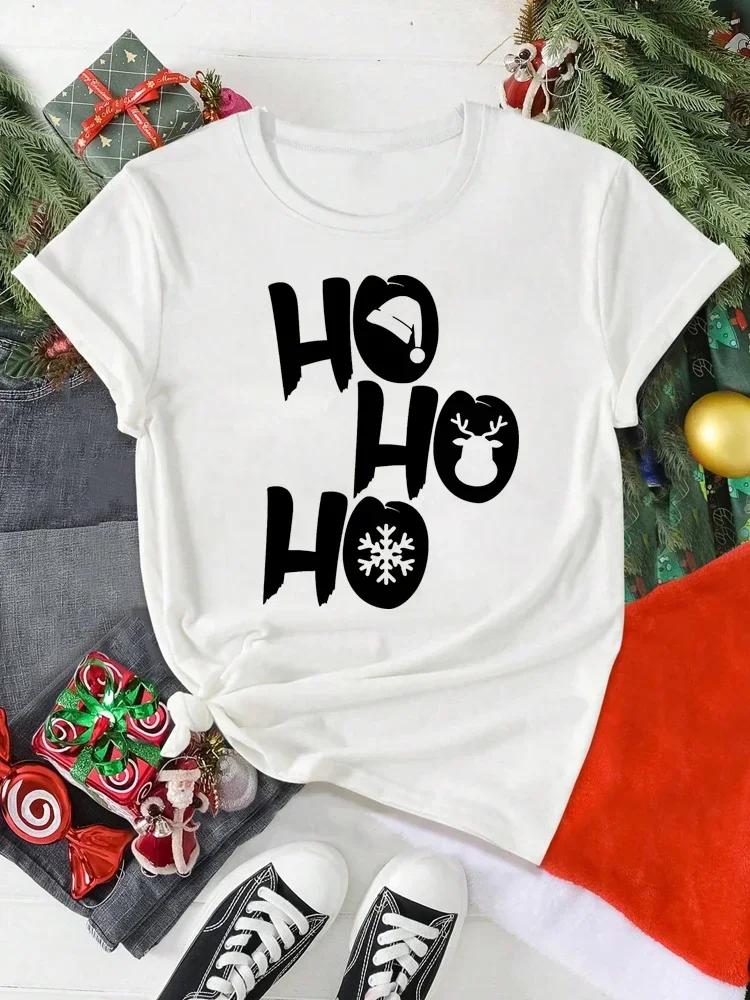 Unisex Christmas Santa Claus Printed T Shirt Christmas Xmas Cartoon Top Tshirt Harajuku Fashion New Year Tshirt Clothing