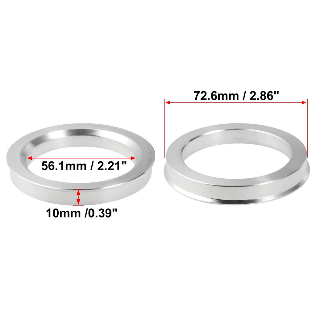 X AUTOHAUX Hub Ring 72.6mm/56.1mm Wheel Hub Ring Hub Centric Ring Hub Center Ring