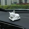 3D-печатная фигурка бульдога, милая статуэтка спящей собаки, коллекционные фигурки животных для автомобиля, декор для офисного стола