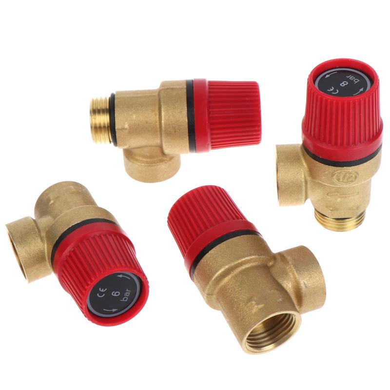 Brass Safety Pressure Relief Valve Heavy Duty Anti-Corrosion Body for Home Outdoor Garden Irrigation Pipeline Use