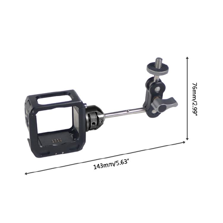 For Action 2 Action Camera Protective Frame Aluminum Alloy  Cage Cold Shoe