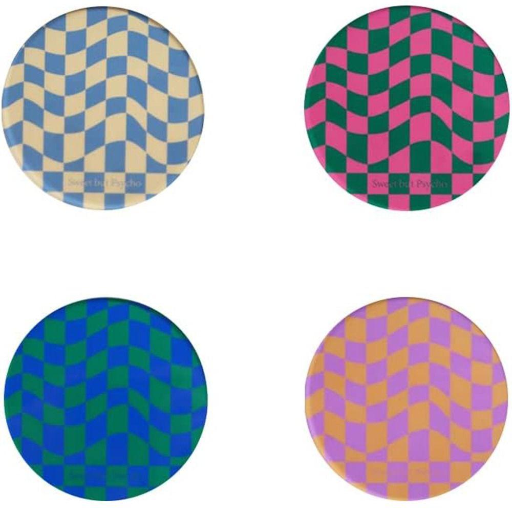 Heat Insulation Retro Cup Mat Waterproof Simple Bowl Pad Checkerboard Acrylic Coaster Hotel