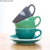 150 мл чашка для кофе с блюдцем и белой окантовкой, цветная керамическая кружка, чашки для капучино, кофейная кружка, чашка для чая с молоком, чашки для послеобеденного чая, молочные кружки