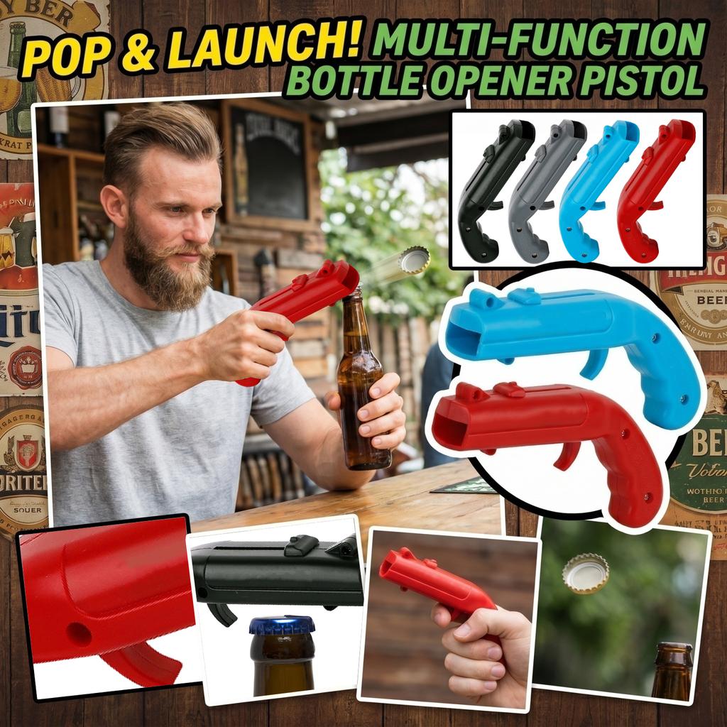 Multifunctional Bottle Opener with Ejector Mechanism Durable Handheld Design for Opening Various Bottles and Containers Easy to Use