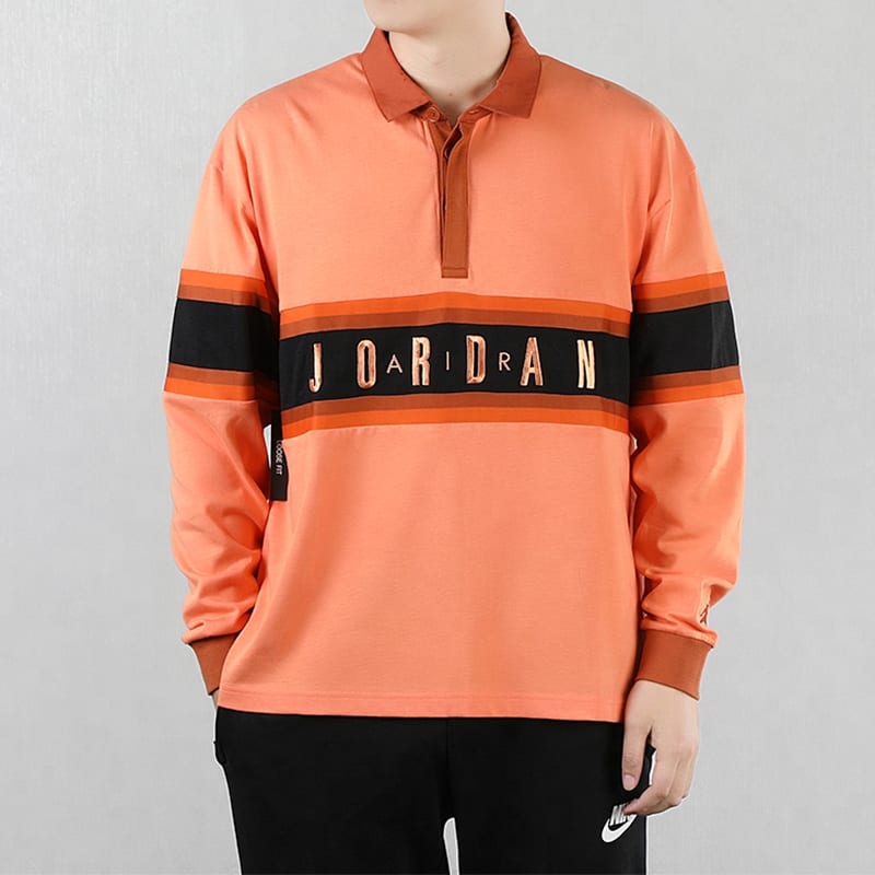 Jordan Polo Shirts Men's Orange Polo Collar Moderate Other BQ5670-854