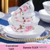 Керамика Jingdezhen в китайском стиле, костяной фарфор, посуда с изображением цветов персика