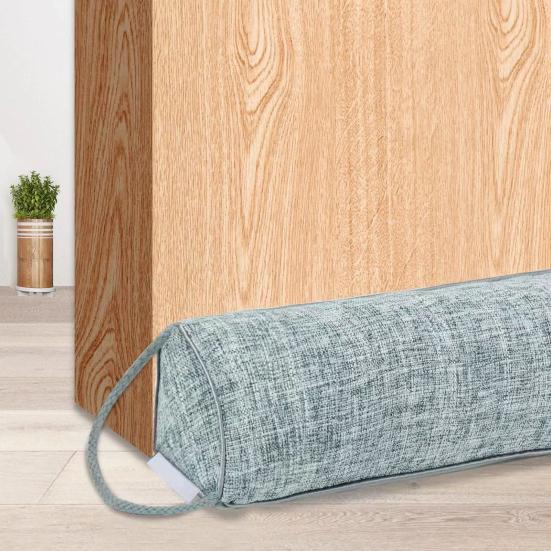 Triangle Door Drafts Stopper Weighted Under-Door Snake with Loop Light Wind Cold Air Noise Blocking Soundproof Door Bottom Seal