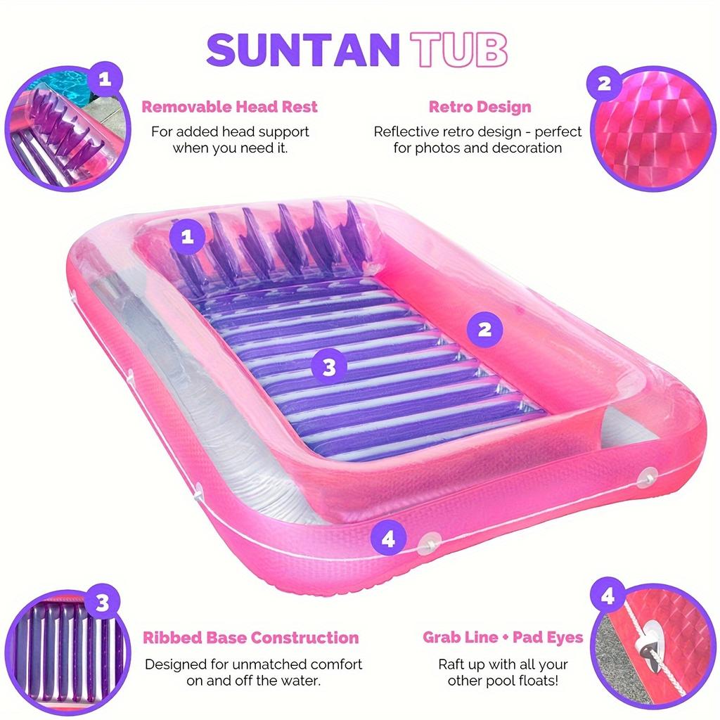 Открытый пляж с водяной кроватью, плавающим плотом, надувным креслом