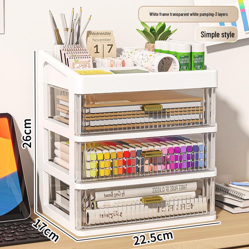 Прозрачный органайзер для канцелярских принадлежностей и косметики