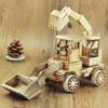 Wooden Excavator Children's Toy Car Wooden Crafts Ornaments