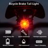 Уличный предупреждающий фонарь USB-зарядка велосипедный тормозной задний фонарь 6 режимов освещения высокая яркость велосипедный светодиодный задний фонарь универсальный водонепроницаемый велосипедный задний фонарь