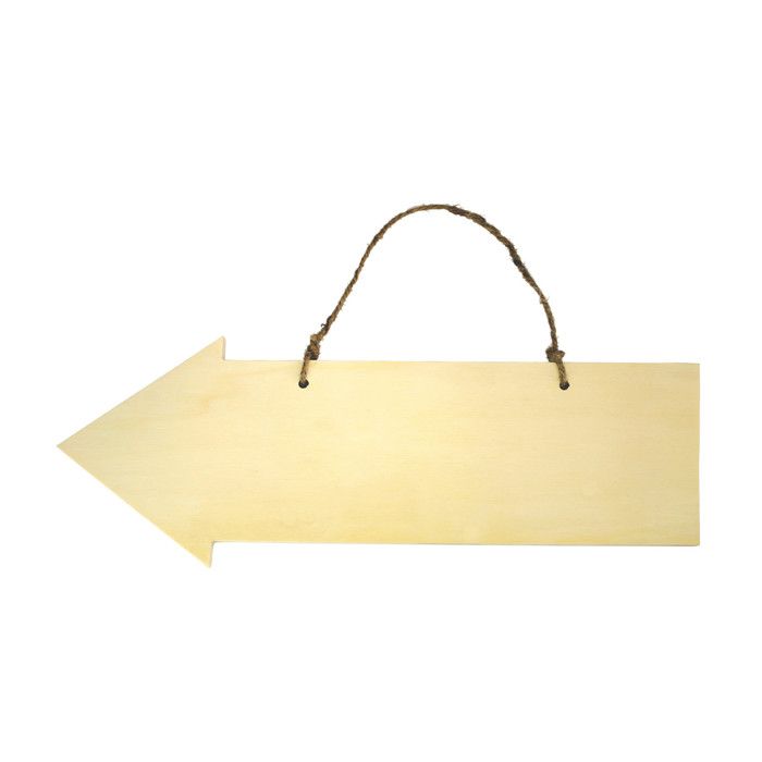 Flèche en bois à suspendre 40 x 14,5 x 0,8 cm