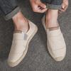 Men's Casual Linen Espadrille Fisherman Canvas Shoes, Large Size, Handmade.