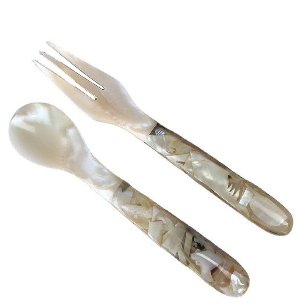 Kitchen Tool Condiment Conch Scoop Natural Caviar Ice Cream Dessert Spoon Teaspoon Fork Shell Spoon