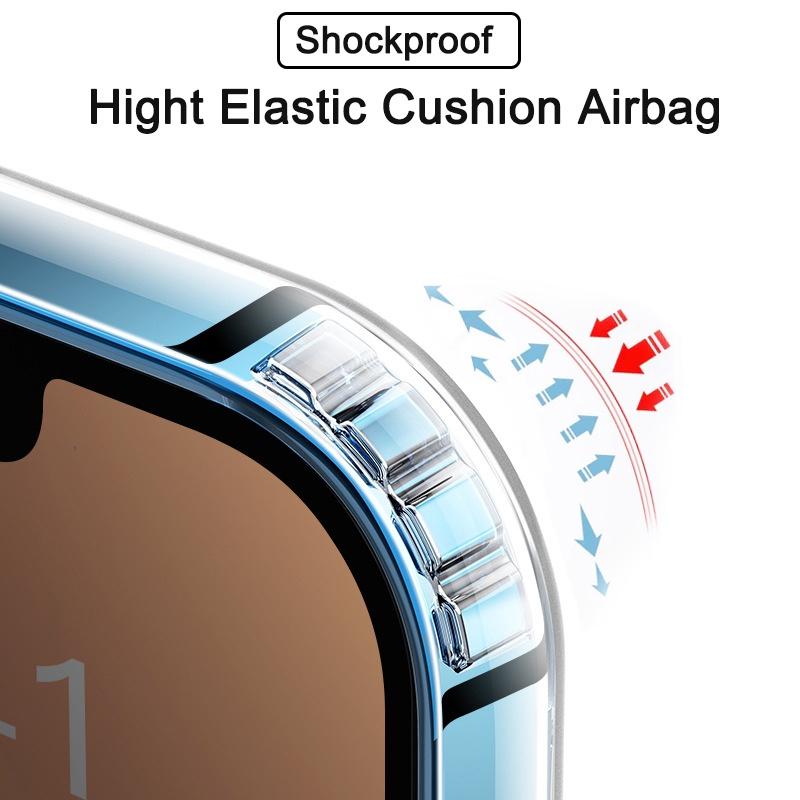 Кристально чистый жесткий акриловый чехол с беспроводной зарядкой и магнитным креплением, совместимый с iPhone 11 12 13 14 15 16 Pro Max 14 Plus