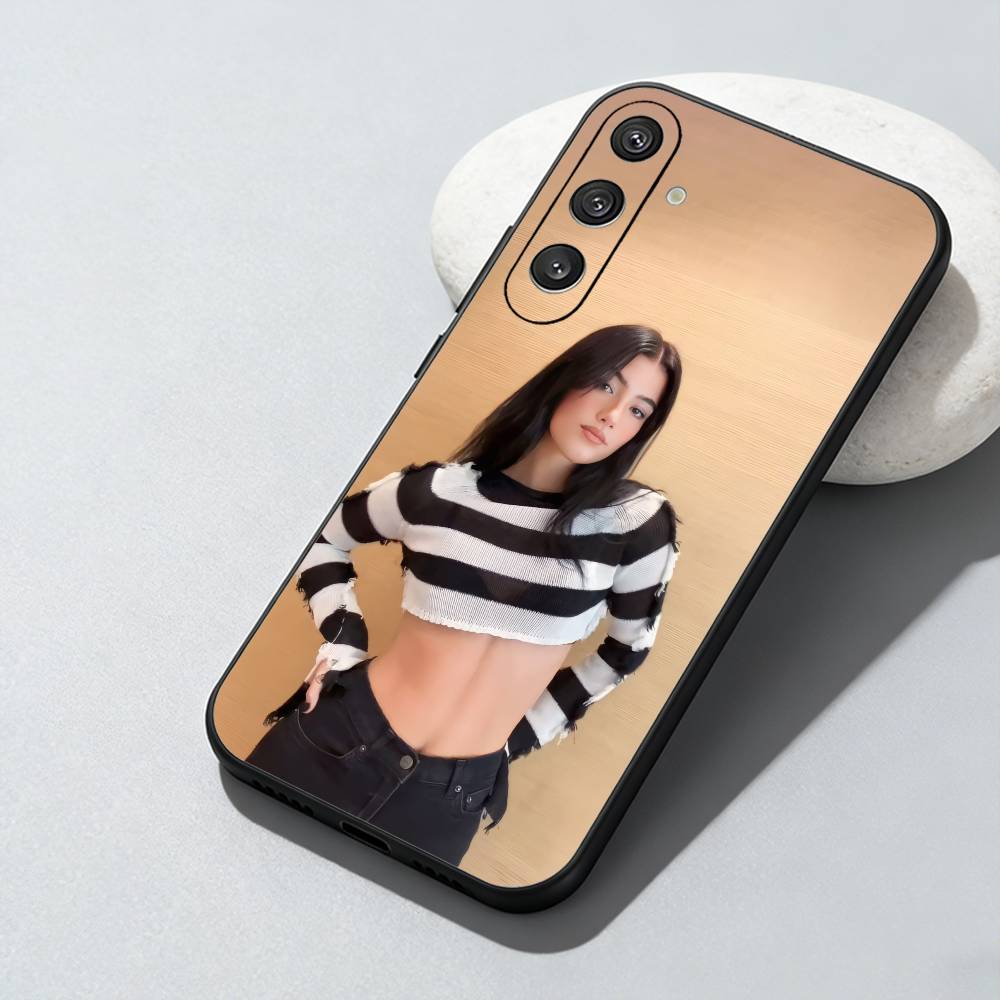 TK-CD C-Charli D-Amelio Aesthetic Phone Case For Samsung Galaxy A73,A72,A71,A70,A52,A51 Others Soft Black Cover