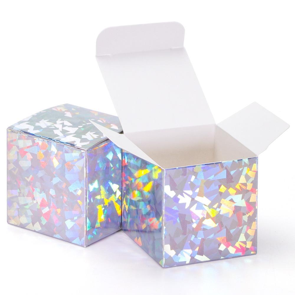 10 шт. складная подарочная упаковочная коробка 5x5x5 см косметическая коробка для образцов для декора свадебной вечеринки по случаю дня рождения
