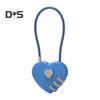 Кодовый замок с 3-значным кодом в форме сердца, компактный дизайн, портативный многоцелевой, сбрасываемый, водонепроницаемый навесной замок для улицы