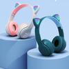 Беспроводные Bluetooth 9D HIFI милые светодиодные наушники с кошачьими ушками и шумоподавлением, складная стереогарнитура, игровая гарнитура