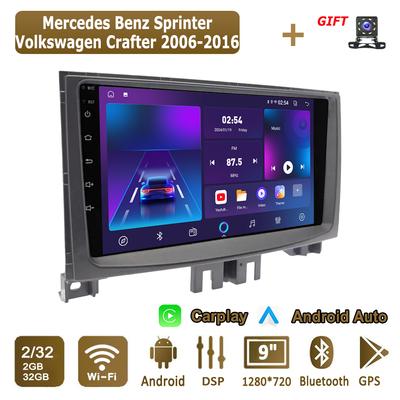 Android Carplay автомобильное радио для Mercedes Benz Sprinter Volkswagen 2006-2016 мультимедийный проигрыватель головное устройство стерео GPS навигация BT WIFI 2+32 ГБ