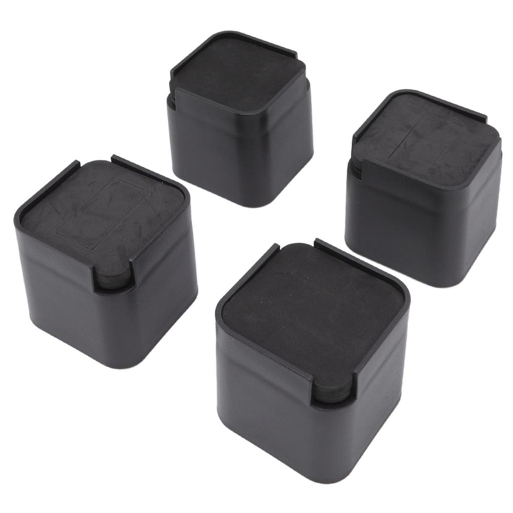 4 Set Rubber Bed Risers Multifunctional Safe Expansion Space Furniture Raiser for Tables Chairs Sofas and Cabinets