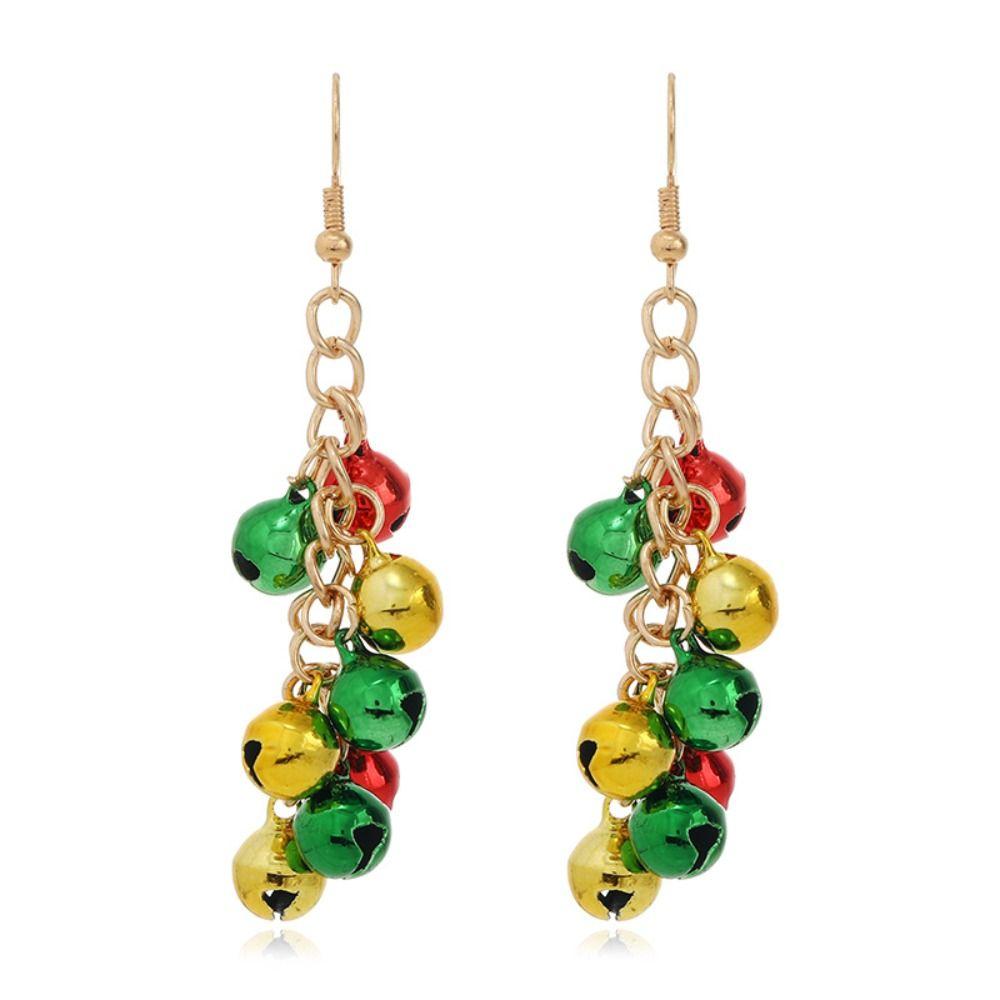 Bell Retro Elk Personality Women Earrings Snowman Earrings Christmas Gift New Year Drop Earrings