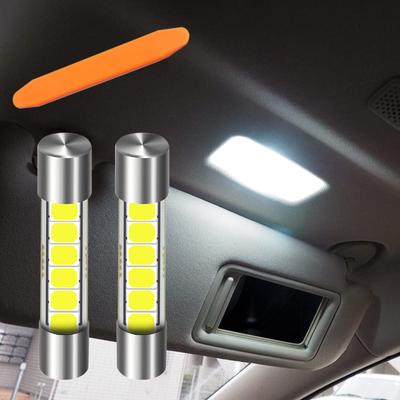 Совместим с Wagon R LED Vanity x SMD2835 LED Комплект для козырька салона MH23S/MH34S/MH44S, Лампы, T6.3 29мм, 6-LED чип, Бочкообразные, Лампочки, DC12V,
