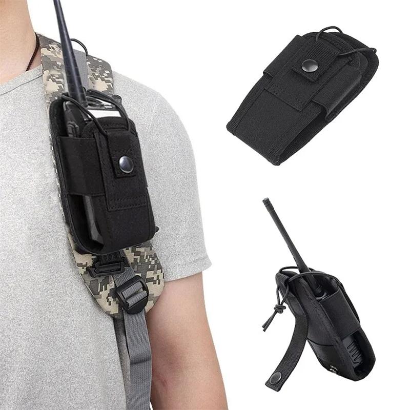 600D Тактический чехол для рации, черный Оксфорд Molle, чехол для радио, портативный уличный охотничий спортивный держатель для телефона, кобура для домофона