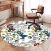 Mario Printed Round Rug Carpet Chair Rug Area Rug Entryway Doormats,for Office Chair Living Room Bedroom Kitchen Room.