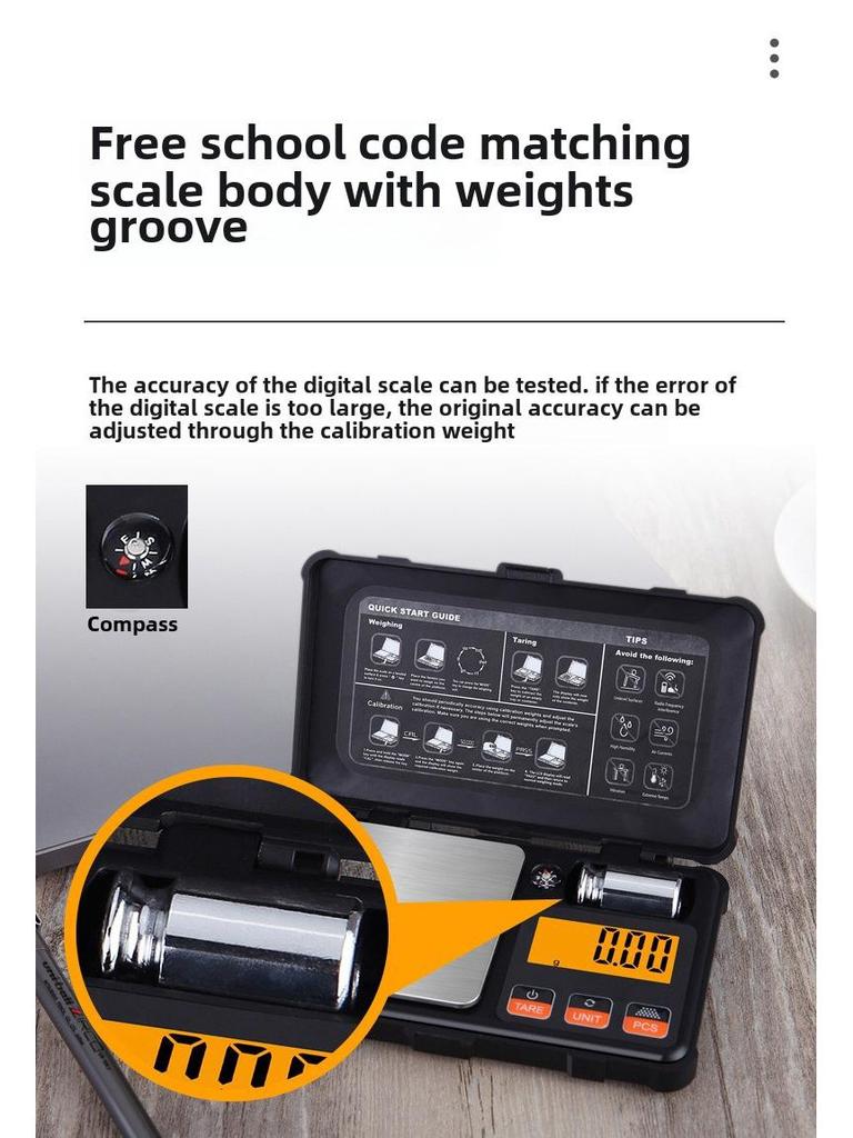 Портативные мини-ювелирные весы с точностью 0,01 г для выпечки и медицины